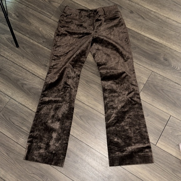 Italian rich colored brown velvet trousers by Kulson size 40 is a us size 8-10 - Picture 3 of 14